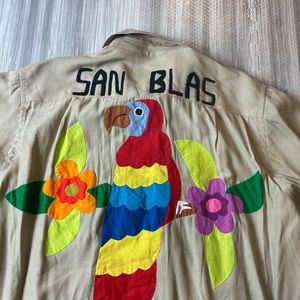 Vintage Tropical Button Down Shirt